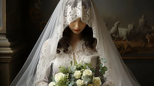 Elegant Bride with White Roses - Wedding Photography