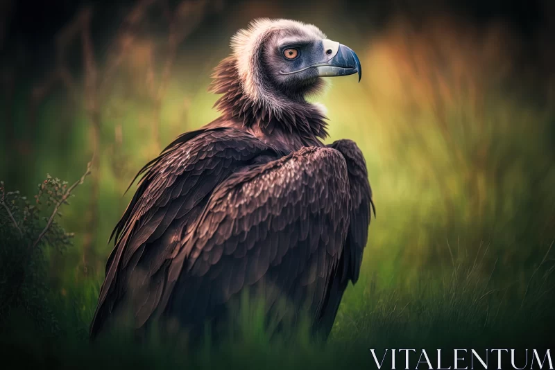 Majestic Vulture in Ultraviolet Photography - Captivating Image AI Image