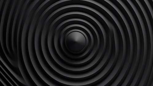 Mesmerizing Black and Gray Concentric Circles - Abstract Art