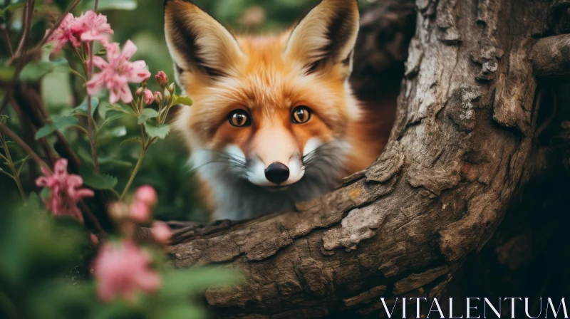 AI ART Red Fox Portrait in Nature