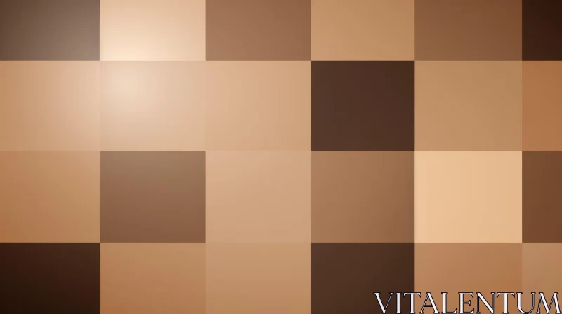 AI ART Brown Checkerboard Pattern Texture