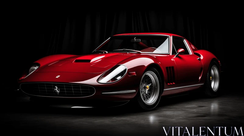 Captivating Red Sports Car in Classic Portraiture Style | Florentine Renaissance AI Image