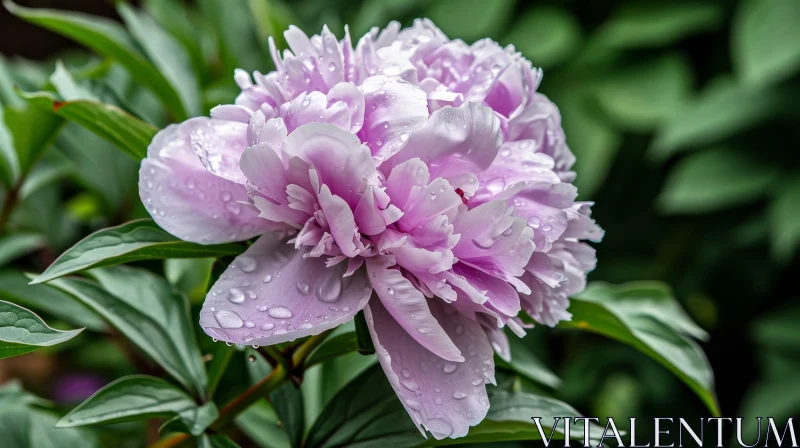 Pink Peony Flower Close-Up | Blooming Peony Image AI Image