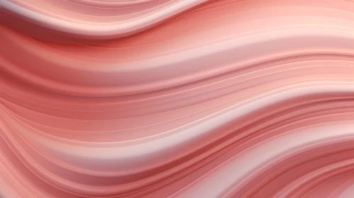 Pastel Pink Wavy Surface 3D Rendering