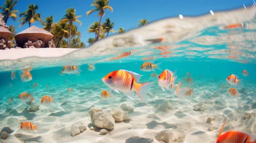 Tropical Beach Underwater World Photo