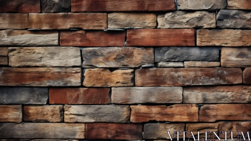 Colorful Brick Wall Photography AI Image