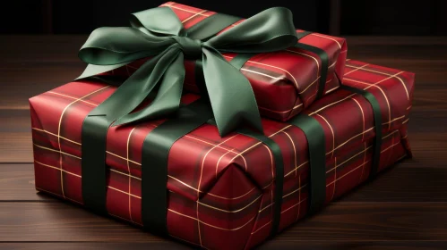 Festive Gift Boxes - Christmas Stock Photo