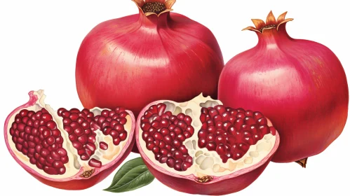 Red Pomegranates: Fresh and Healthy Fruit Imagery