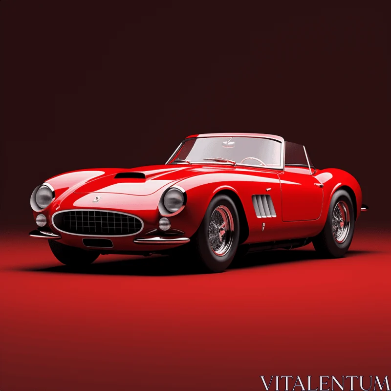 Captivating Red Sports Car: A Timeless Beauty and Sophistication AI Image