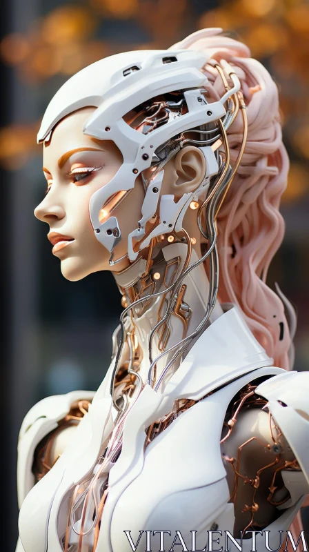 AI ART Futuristic Female Android Portrait