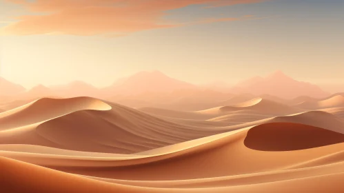 Tranquil Desert Sand Dunes Landscape