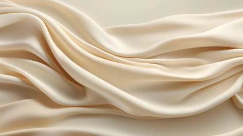 Cream Silk Fabric Close-Up | Elegant Draping | Background or Print