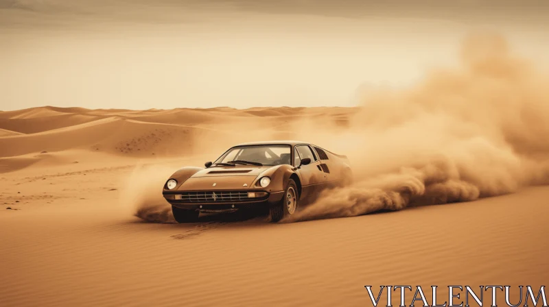 Vintage Car in the Desert: A Captivating Journey AI Image