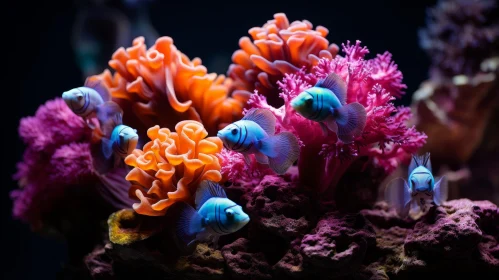 Enchanting Underwater Coral Reef with Colorful Fish