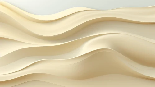 Cream-Colored Wavy Surface - 3D Render Texture