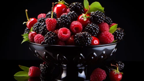 Delicious Bowl of Fresh Berries - Studio Shot