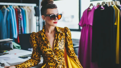 Young Woman in Fashion Store - Stylish Look