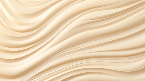 Wavy Surface 3D Rendering in Beige and Cream