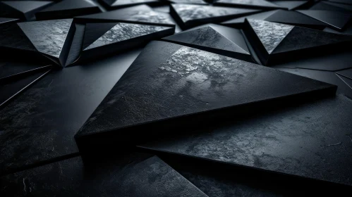 Dark Metallic Surface - Futuristic 3D Rendering