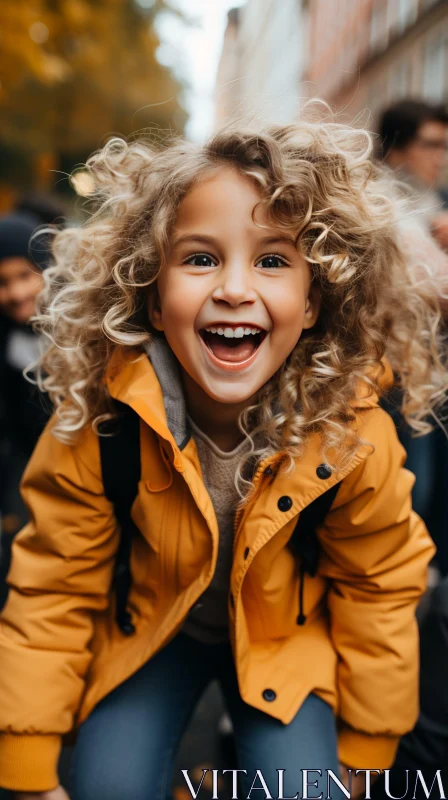 Happy Little Girl Portrait AI Image