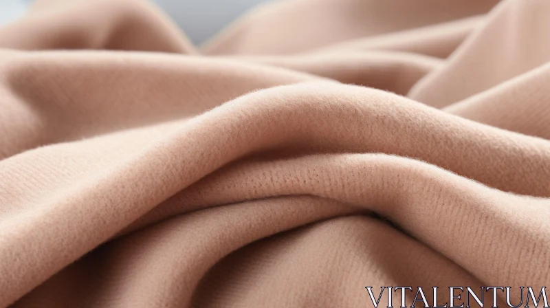 AI ART Beige Wool Fabric Close-Up | Texture and Softness