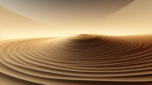 Desert Landscape 3D Rendering with Sand Dunes