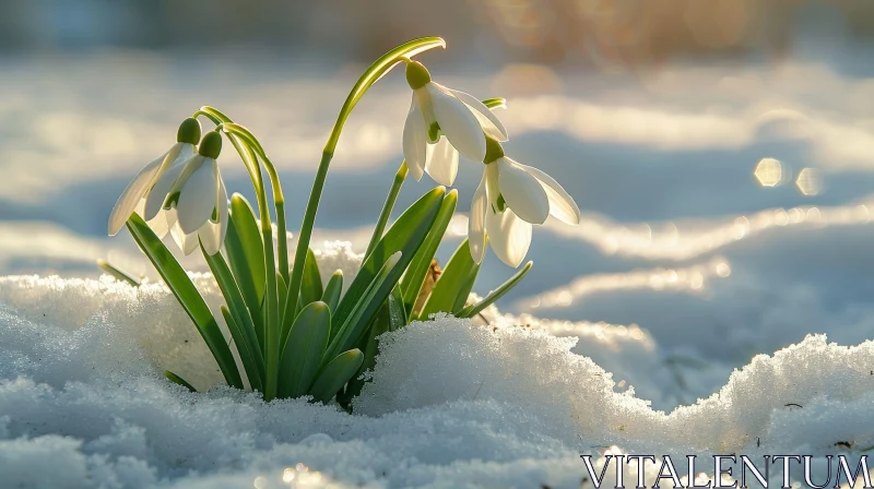 Snowdrop Flower: Symbol of Hope and New Beginnings AI Image