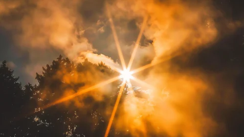 Sunlight Through Clouds: A Radiant Scene
