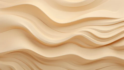 Wavy Surface 3D Rendering | Neutral Color Palette