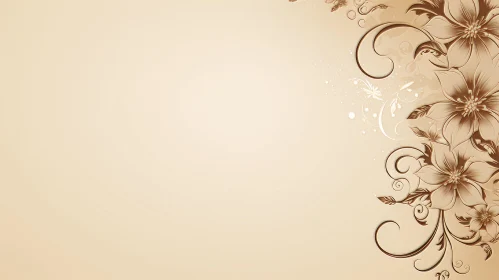 Beige Floral Pattern Background - Elegant Design