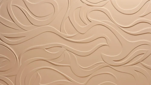 Beige Textured Wave-Like Pattern Close-Up
