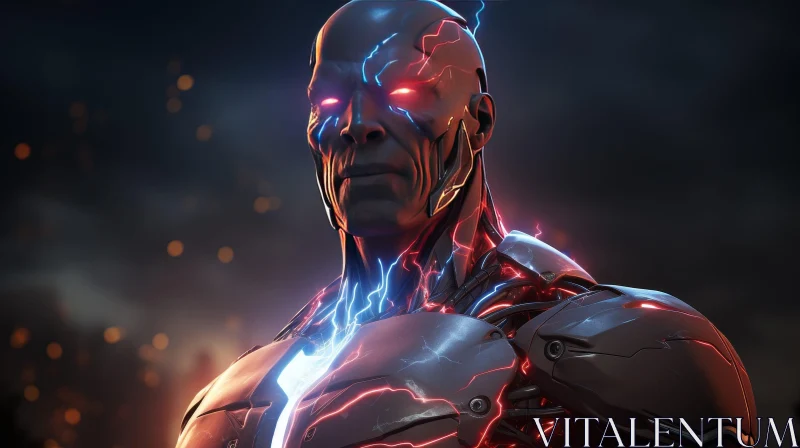 Dark Cyborg - Sci-Fi Digital Art AI Image