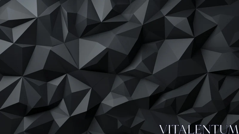 Dark Polygonal 3D Background | Geometric Design AI Image
