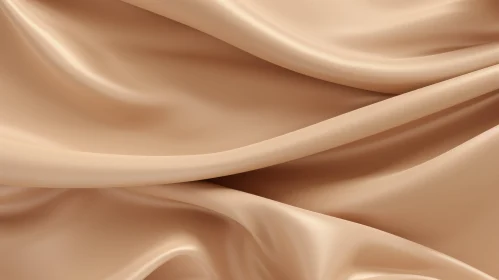 Luxurious Beige Silk Fabric Closeup