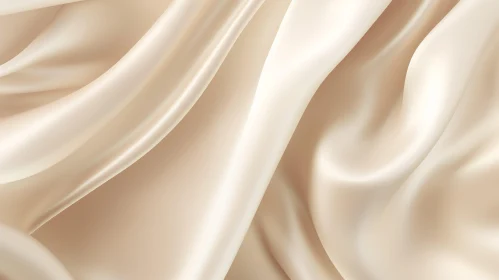 Luxurious Beige Silk Fabric Close-Up