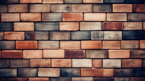 Rough-textured Brick Wall with Red and Brown Bricks