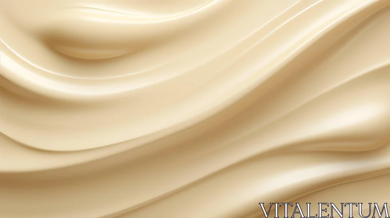 Smooth White Cream Texture Close-Up AI Image