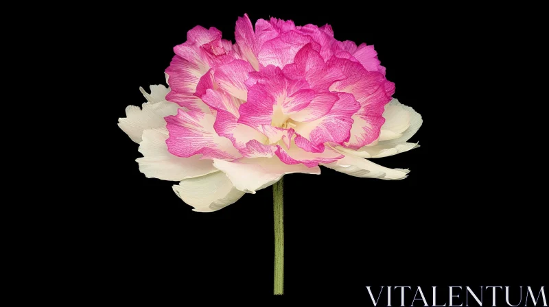 Pink and White Peony Flower in Full Bloom AI Image