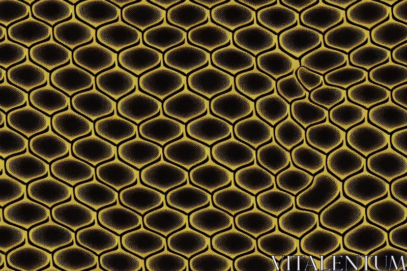 Mesmerizing Gold and Black Snake Skin Pattern Fabric | Abstract Art AI Image