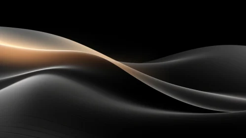 Dark Abstract Landscape with Rolling Hills