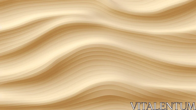 Wavy Surface Abstract Art - Tranquil Sandy Beige Flow AI Image