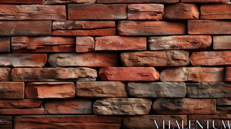 AI ART Weathered Brick Wall Textures - Rustic Red, Brown, Gray Bricks