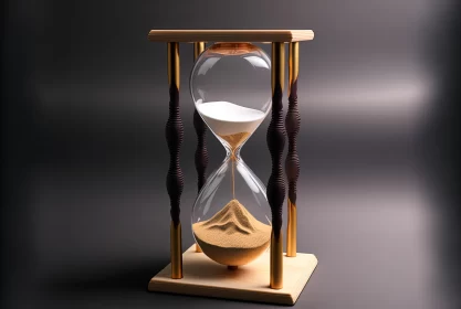 Golden Hourglass Sculpture: A Captivating Symbol of Time and Reflection