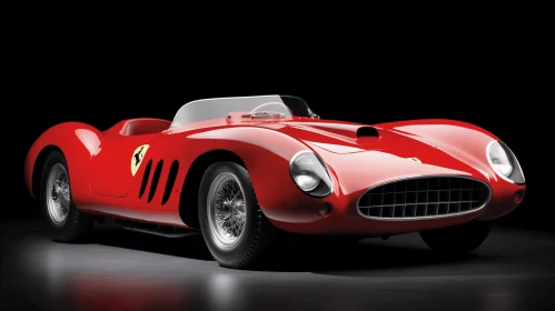 Red Racing Car - Bold Compositions - Authenticity - Dynamic Brushstrokes