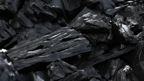 Shiny Wet Black Coal Texture