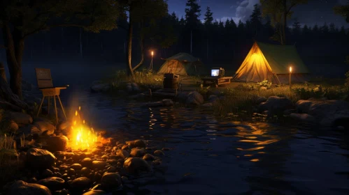 Night Campsite Serenity