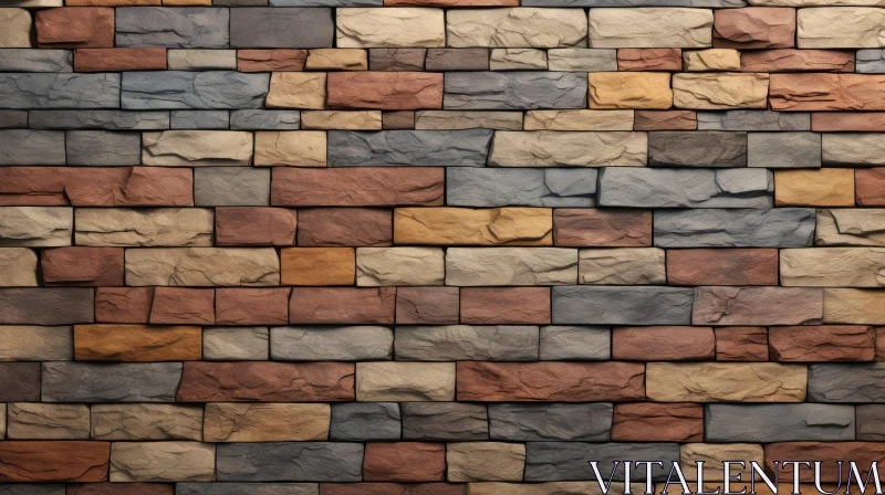 Textured Brick Wall Background AI Image