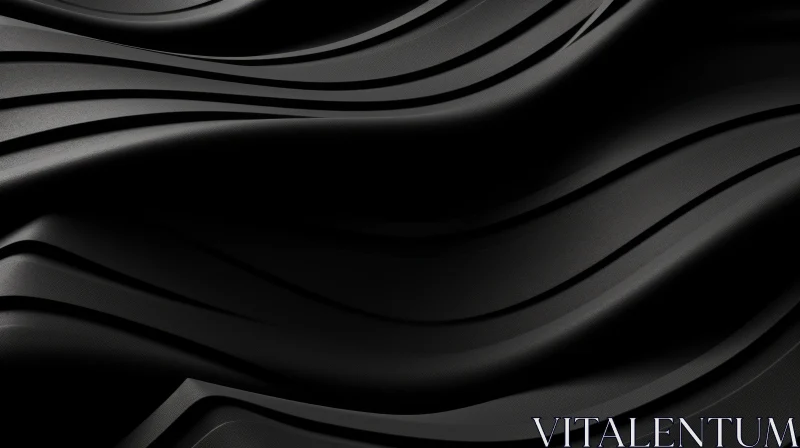 Black Wavy Surface 3D Rendering AI Image