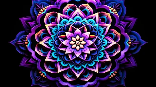Colorful Mandala Floral Pattern