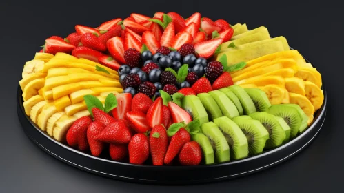 Colorful Fresh Fruit Platter Photography